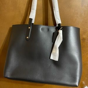 Coach Black Central Tote with Gold Accents NWT